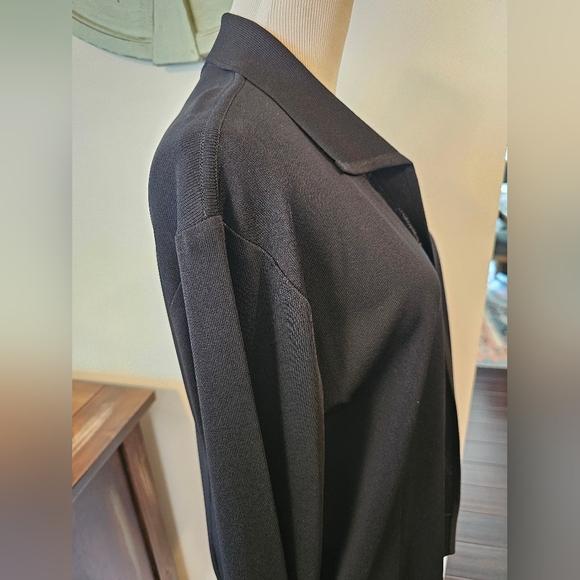 Exclusively Misook Size Medium Black Open Blazer Acrylic Knit Jacket Designer - Picture 4 of 10